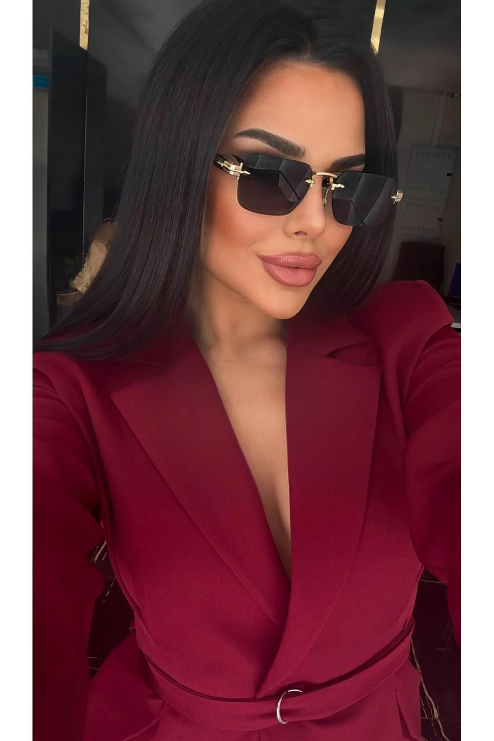 Elio Black - Siyah Camlı Kemik Menteşeli Güneş Gözlüğü