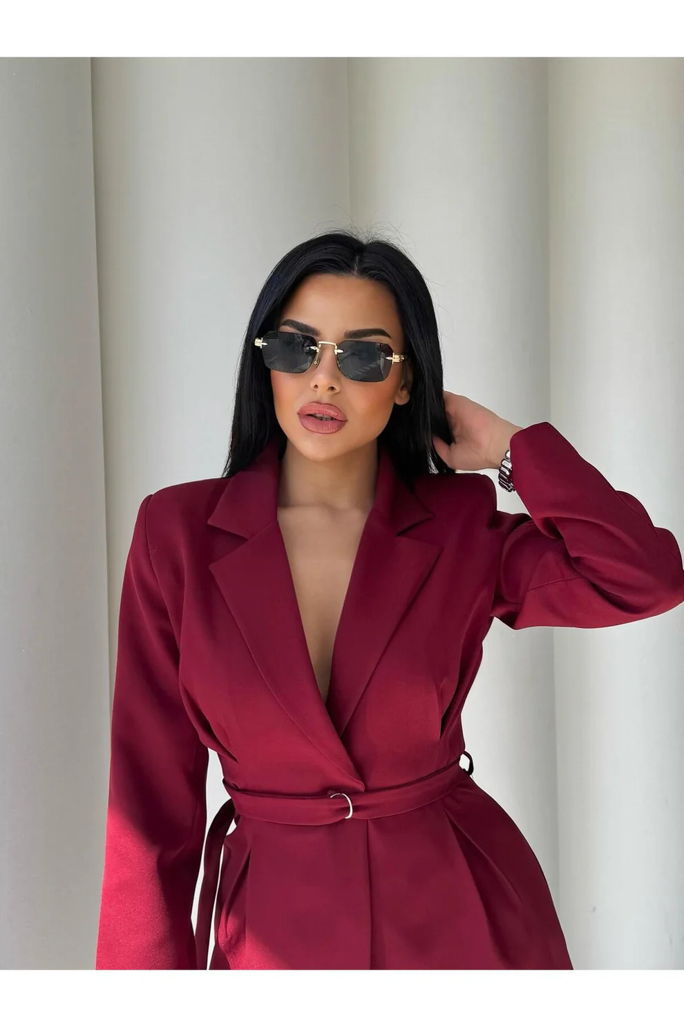 Elio Black - Siyah Camlı Kemik Menteşeli Güneş Gözlüğü