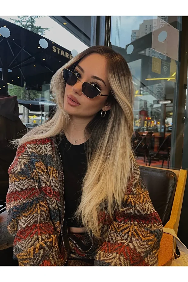 Siyah Vintage Kadın Güneş Gözlüğü