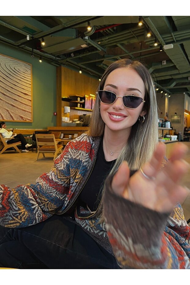 Siyah Vintage Kadın Güneş Gözlüğü