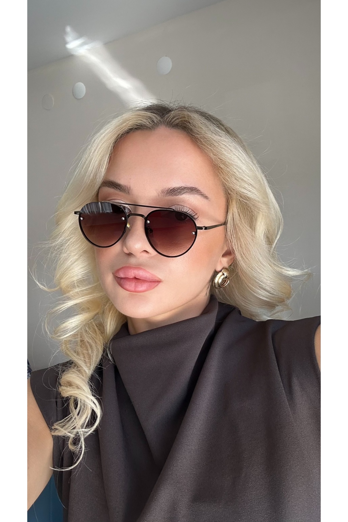 Glow - Kahverengi Unisex Güneş Gözlüğü