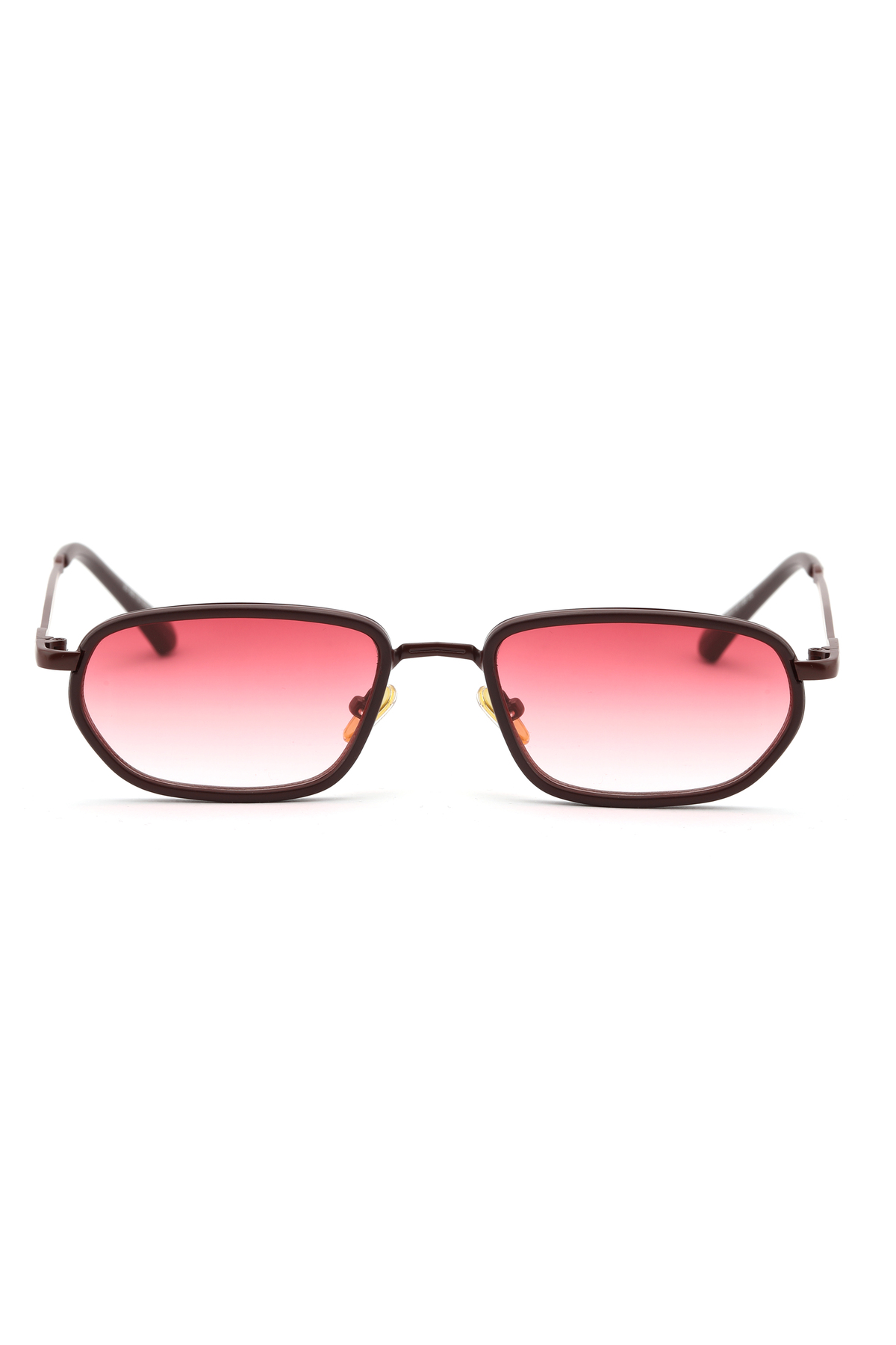 Minimal Geometrik Tasarım Bordo Çerçeve Bordo Cam Güneş